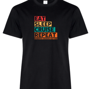 Eat Sleep Cruise Repeat Adult T-shirt